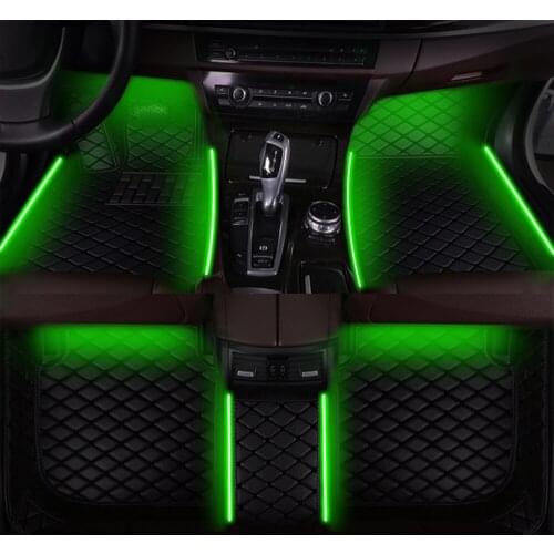 For Benz C Class AMG (4 Door) 2015-2018 2019 Car Floor Mats Carpet Lights Led Decorative Interior Lights Kit Car Accessories