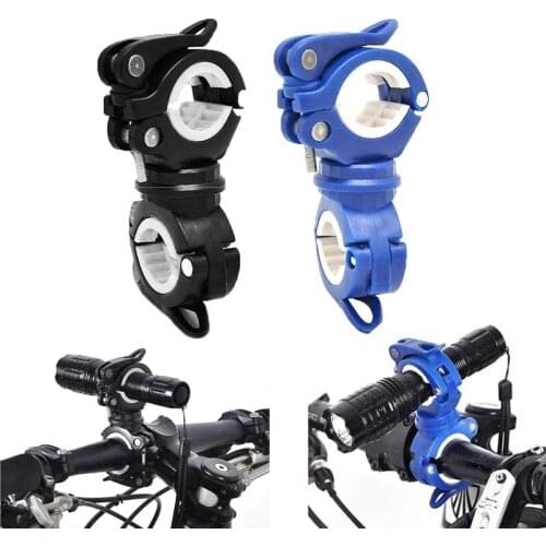 360 Rotation Cycling Light Holder Bike Flashlight Bracket Grip Bicycle LED Lamp Stand MTB Torch Clamp Clip Mount Accessories