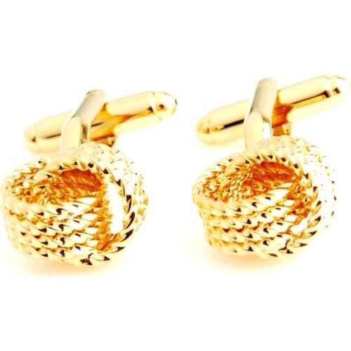 YH-1221 Elegant Classic Knot Cufflinks,Plain Metal for Men- Factory Direct Selling