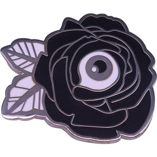 Flower of my eye enamel pin magic witchy badge black Gothic art gift for girlfriend