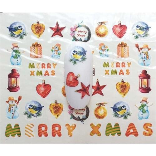 Stickers For Nail Art Sticke Art Watermark Nail decals Snowflake Nail Sticker Water Nail Decal and Sticker Simple Slider F12