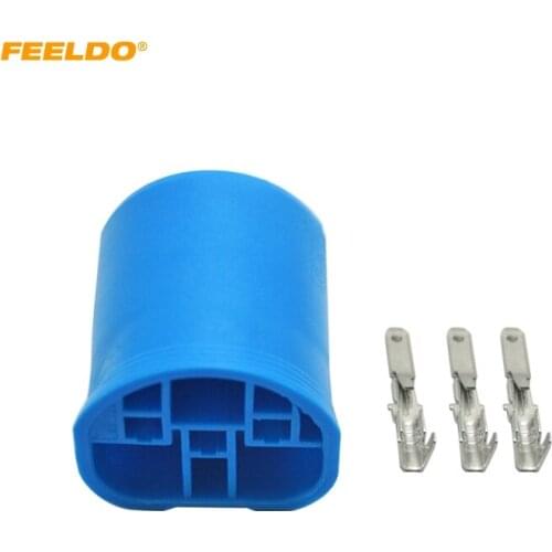 FEELDO 1PC Car Motorcycle 9004/HB1/9007/HB5 Bulb DIY Male Quick Adapter Connector Terminals Plug #AM4655