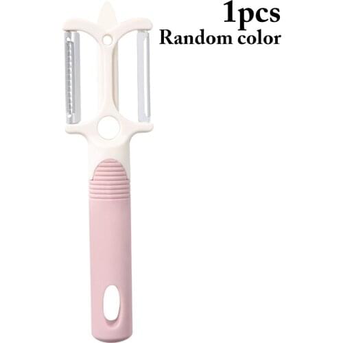 Kitchen Vegetable Peeler Double Side Sturdy Stainless Steel Peeler Fruit Knife Food Skin-Peel Tool Kitchen Gadget Random Color