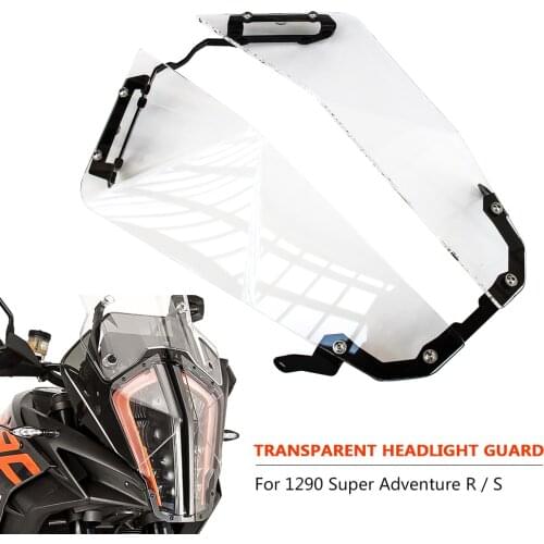 New Front Motorcycle Transparent Headlight Guard Headlight Protector Cover Lens For 1290 Super Adventure R/S 2017-2018