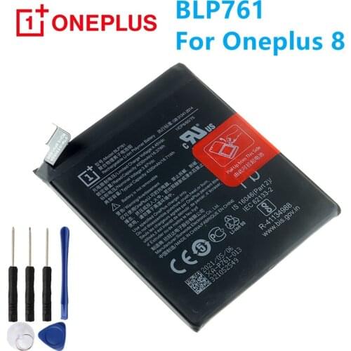 Original For Oneplus 8 One Plus 8 Phone Battery BLP761 4320mAh High Capacity Mobile Phone Batteries
