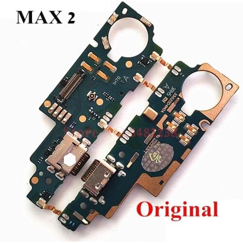 100% Original USB Charging Dock Port Flex cable For Xiaomi MAX 2 mi max2 Charger plug board with Microphone Replacement parts