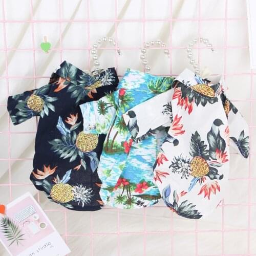 Holiday Medium Small Dog Fruit Clothes French Bulldog Chihuahua Pet Clothing Fashion Suit for Dog Outfit Shirt Spring Summer