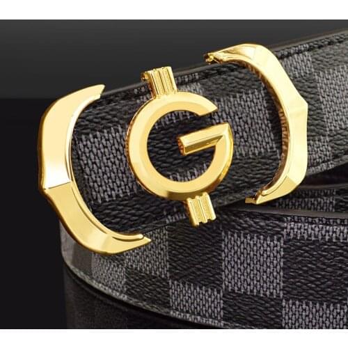 Luxury Brand Leather Casual Man Black Designer Belts Men High Quality G Letter Buckle Coffee Male Waist Strap Ceinture Homme