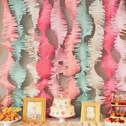 Wrinkled Paper Vertical Paper Pull Flower Wedding Room Layout Birthday Party Spiral Ornaments Decorative Background Tassel qq066