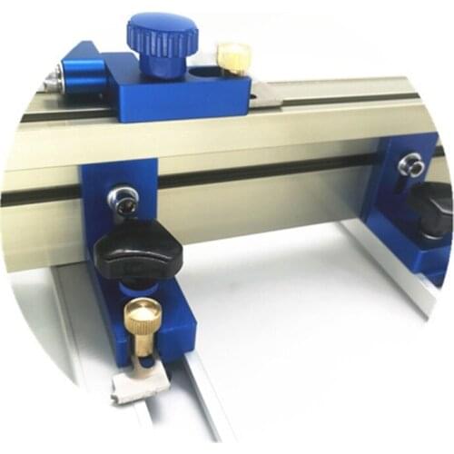 Woodworking Miter Gauge Fence Connector Aluminum Alloy T Track Slot Sliding Stop N58C