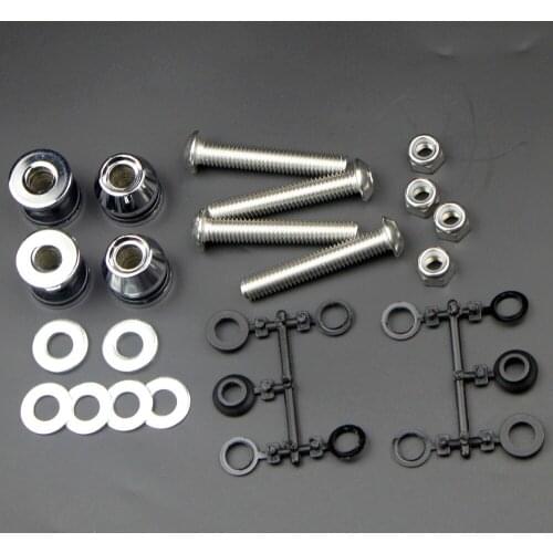 Steel Motorcycle Docking Hardware Kit For Dyna FXDWG FXDF 2006-2008 Softail FLSTF/FX 2000-2002 Sissy Bar Install Bolt Nut