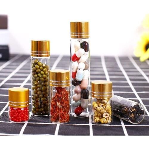 3pcs 5/6/8/10/12/15/20/25ml Glass Bottles With Cover Crafts Bottles Jars Weding Gift Empty Jars Containers Bottles Free Shipping