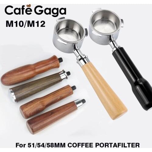 M10/M12 Espresso Portafilter Handle Universally Solid Wooden Handle for Coffee Machine Cafe Tools Accessories For Barista