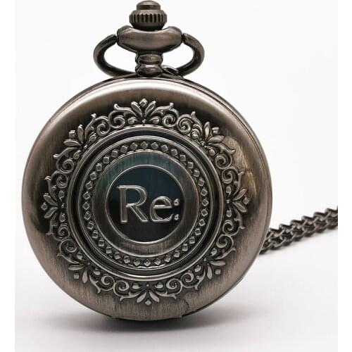 Vintage Retro Bronze Re Quartz Pocket Watch Men Necklace Pendant Chain Women Souvenirs Gifts mens Fob Watch Clock men