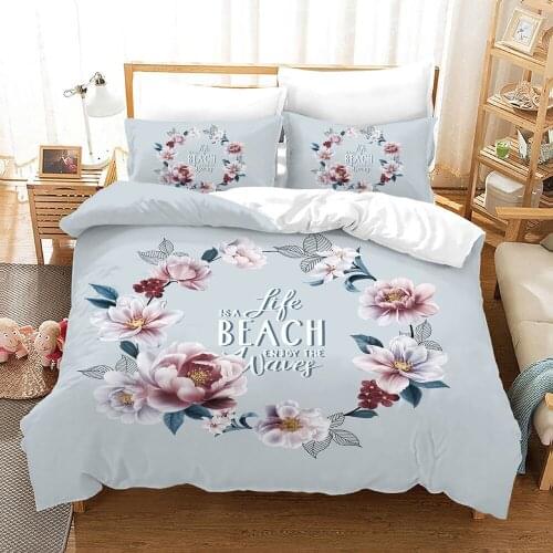 High Quality Flower Duvet Cover Bed Set King Size Bedding Set Flowers Bed Covers Comforter Set 3D Quilt Bed Linen Lover Gift