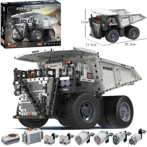 Winner City Tractor Excavator Dump truck Remote control Motor Car Model Building Blocks Bricks DIY Toys for Kids Gift MOC 29699