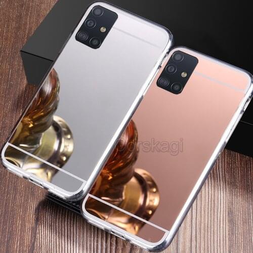 Bling Mirror Case for Samsung Galaxy A31 A41 A11 S10 s21 A51 A71 A21S S10e S20 Plus FE A12 M12 A32 A52 A72 5G Soft Glitter Cover