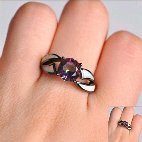 New Fashion Women Luxury Color zircon Ring Wedding Engagement Size 6-10 Section For Anniversary Day Jewelry
