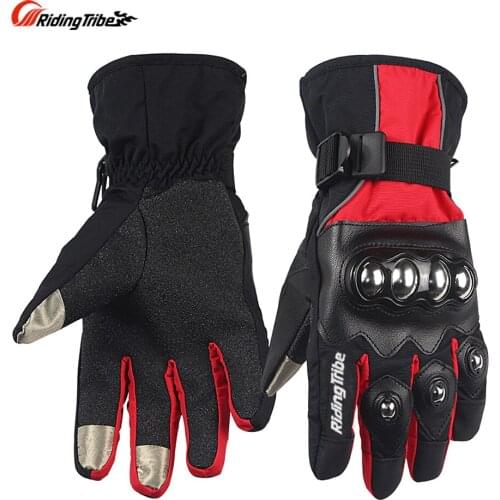 Riding Tribe Winter Motorcycle Gloves Waterproof Skiing Windproof Gloves Anti-skid Touch Screen Guantes Moto Riding Gloves HX-04