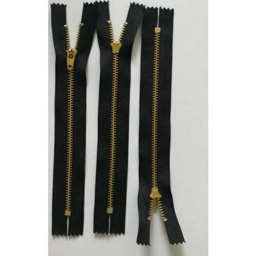 100 Pcs/lot Cheap Copper Metal Zipper Black Garment Pants Accessories Bag Sewing Accessories Wholesale