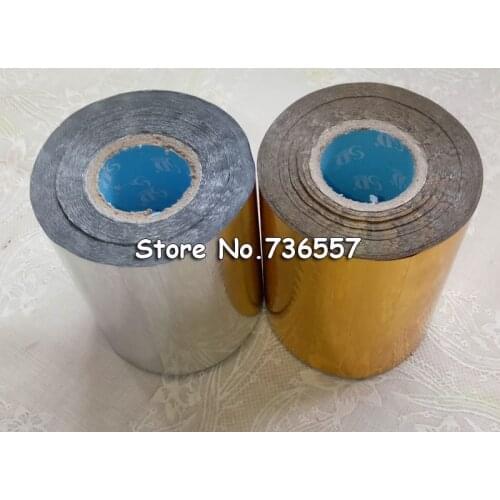 2 Rolls(gold and slilver) Hot Foil Stamping Paper Heat Transfer Anodized Gilded Paper with Shipping Cost Fee
