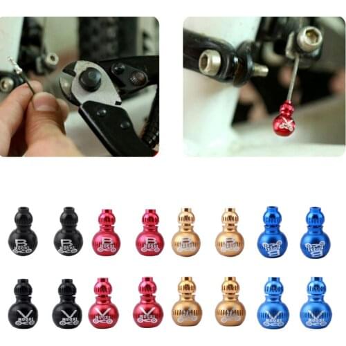 2Pcs Aluminum Alloy Bicycle Bike Brake Cable Cap End Shift Lines Hose Tips Crimps Dust Cover