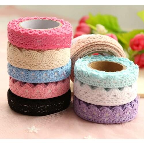 2Yards/pc Lace Tapes Adhesive Fabric Cotton Gorgeous Exquisite for DIY Decoration Stationery Gifts (ss-1810)