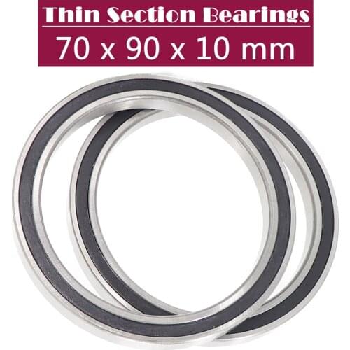6814 2RS ABEC-1 (2PCS) 70x90x10 mm Metric Thin Section Bearings 61814 RS 6814RS