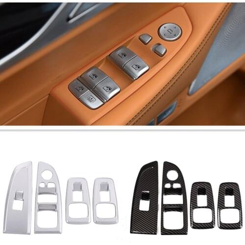 Car ABS Plastic Window Lift Switch Button Frame Cover Trim Fit For BMW 7 Series G11 G12 2016-2021 Accessories (Left Hand Drive)