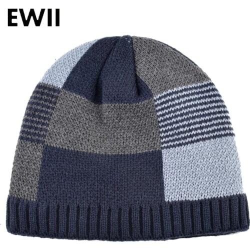 Velvet beanies for men winter hat velvet knitted caps gorros mujer men casual beanie cap warm double layer hats bonnet