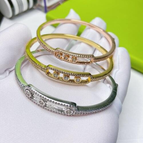 Hot Brand Pure Fashion Luxury Jewelry For Women Twist Lock Bangle Rose Gold Lock Bangle Wedding M Jewelry Winter bracelet