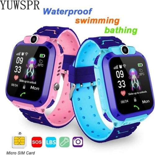 Children Tracker Watch LBS Position Waterproof Camera IOS Android Multifunction Digital Wristwatch Kids Clock Gift Q12 1PCS