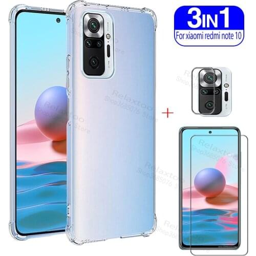 Case, protective glass redmi note 10 Tempered Glass lens screen Protector for xiaomi redmi note 10 pro redmy Glass note10 cases