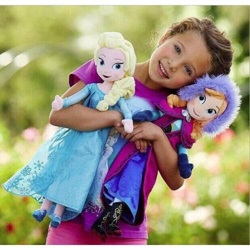 Disney Plush Doll Toys Frozen 40cm Elsa Anna Princess Stuffed Brinquedos Doll Toys For Kids Birthday Gift