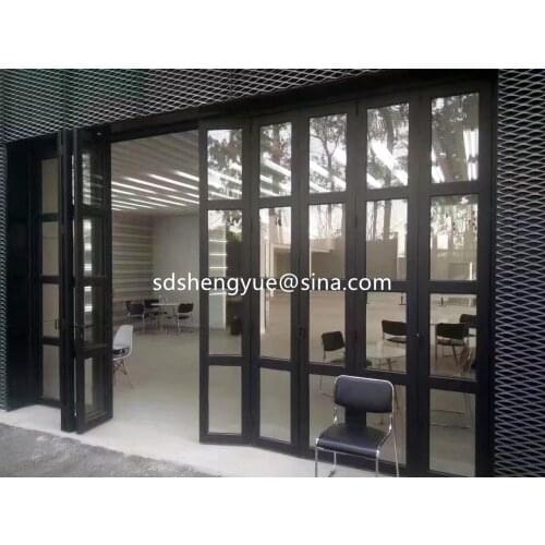 China factory aluminum folding door bi folding doors use commercial glass doors for sale