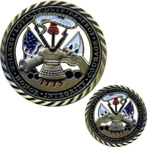 1775 United States Army Commemorative Strong Army Challenge Coin Loyalty Respect Service Honor Medal Coins Collectibles Gift