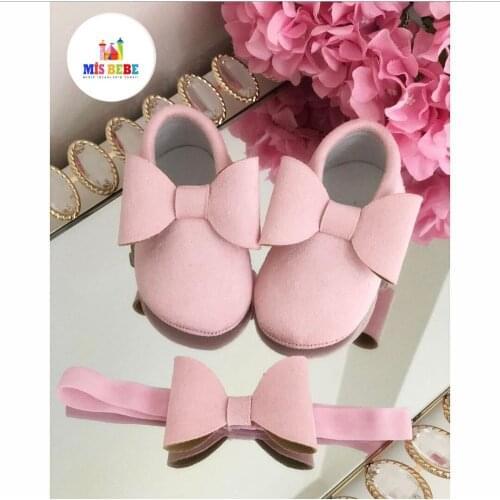 Baby Girl Shoes and Headband Set Fashion Quality Cotton Soft Crib Shoes