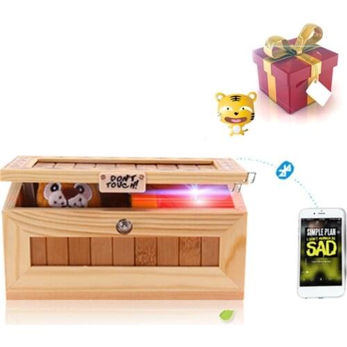 1 Set Don't Touch Box with Tiger Cute Tiger Surprise Useless Box Fully Assembled Toy Gift with Sound for Christmas Gift