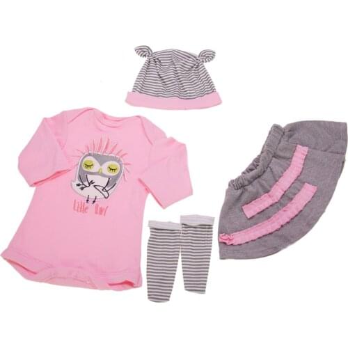 Dolls Dress Fit For 47cm and 60cm Baby Doll bebe Reborn Doll toddler boy girl Clothes high quality