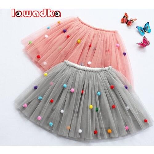 Lawadka Summer Children Girls Skirts With Ball Cotton Lace Tutu Skirts for Girls Clothes Party Birthday Clothing Age for 1-12T