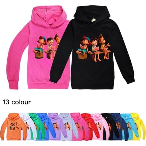 Hot Luca Childrens Clothing Boys Hoodeds Sweatshirt Tops Cotton Toddler Girl Fall Clothes 2021 Kids Clothing Teenages T Shirt