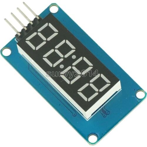 TM1637 4 Bits Digital LED Display Module For arduino 7 Segment 0.36Inch Clock RED Anode Tube Four Serial Driver Board Pack
