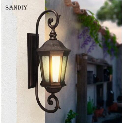 Industrial Retro Wall Lamp For Street Store Decoration Loft Style Metal Outdoor LED Wall Light 110- 240V outdoor Fixtures