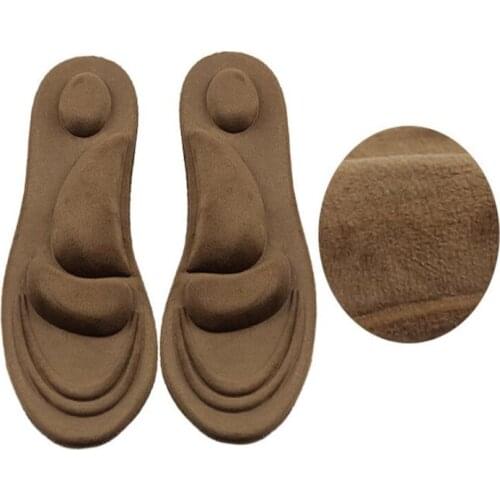 4D Flock Memory Foam Orthotic Insole Arch Support Warm Orthopedic Insoles Shoes Flat Foot Feet Care Sole Shoe Orthopedic Pads