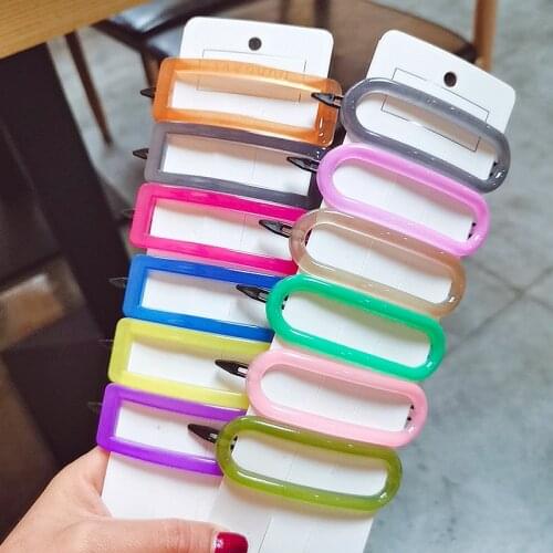 Selling New large 9cm Simple candy color word duck bill hairpin Barrettes For Women Girls Clamps Hair Claw Accessories Headwear