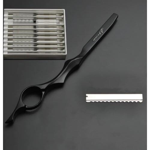Professional Haircutting Sharp/thin Blade Barber Razor Thin Knife Cutting Scissor Hairdresser Razor Salon Tools Equipment Kit