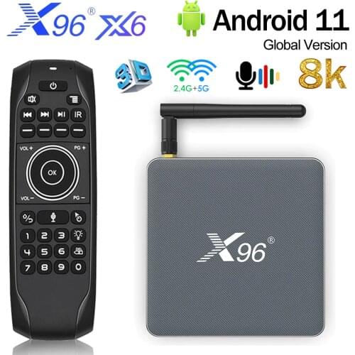 X96 X6 TV Box Android 11 8GB RAM 128GB RK3566 Support 4K 2T2R MIMO Dual Wifi 1000M 4G 64GB 32GB Media Player Smart Set Top Box