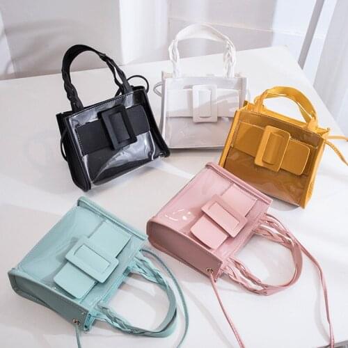 Bag Womens 2020 Summer and Autumn New Korean Style Transparent Jelly Bag Shoulder Woven Portable Small Bag