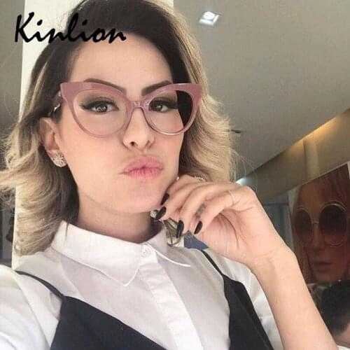 Women Cat Eye Glasses Frame Optical Pink Vintage Female Big Frame Eyeglasses for Woman Eyewear Frames Goggle Uv400 Gafas 2020