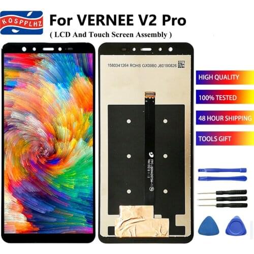 For Vernee V2 Pro V2Pro LCD Display + Touch Screen Digitizer Assembly 5.99" Original New Replacement Vernee V2 Pro Phone Repair